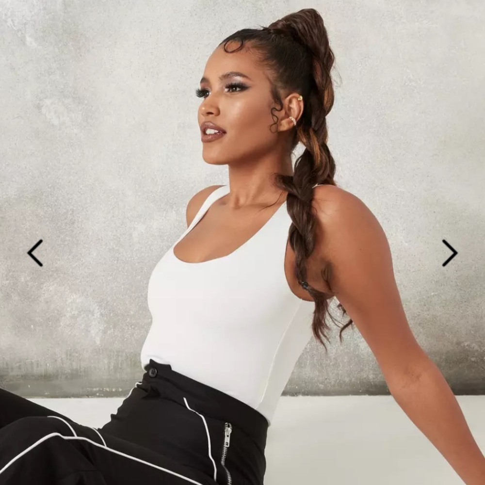 Missguided Raw Edge White Bodysuit